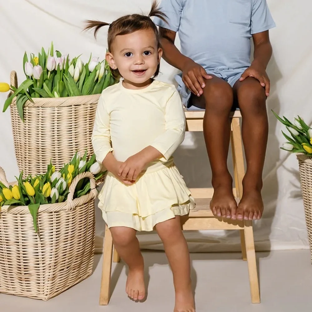 Promise Baby Yellow Onesie Long sleeve romper Dress 18-24M